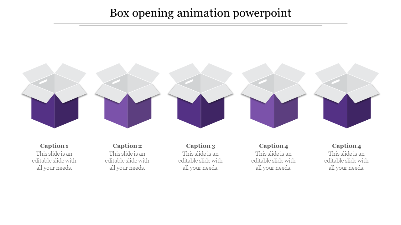 Free - Box Opening Animation PPT Template and Google Slides